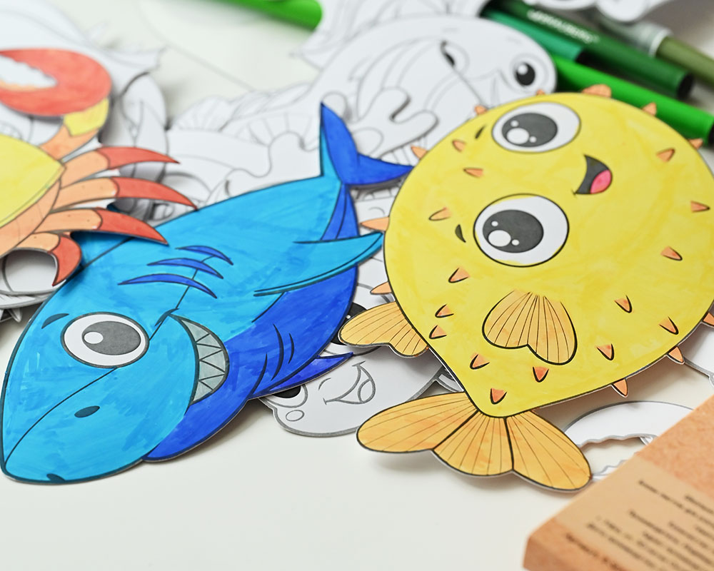 Раскраски для девочек Морские обитатели